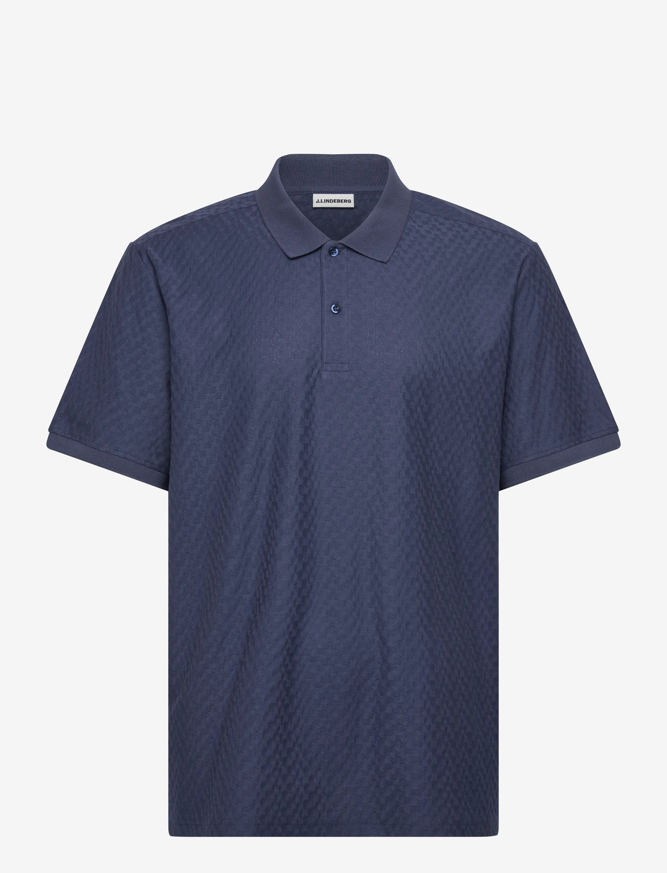 J. Lindeberg - Devon Jacquard Polo - kortærmede poloer - vintage indigo - 1