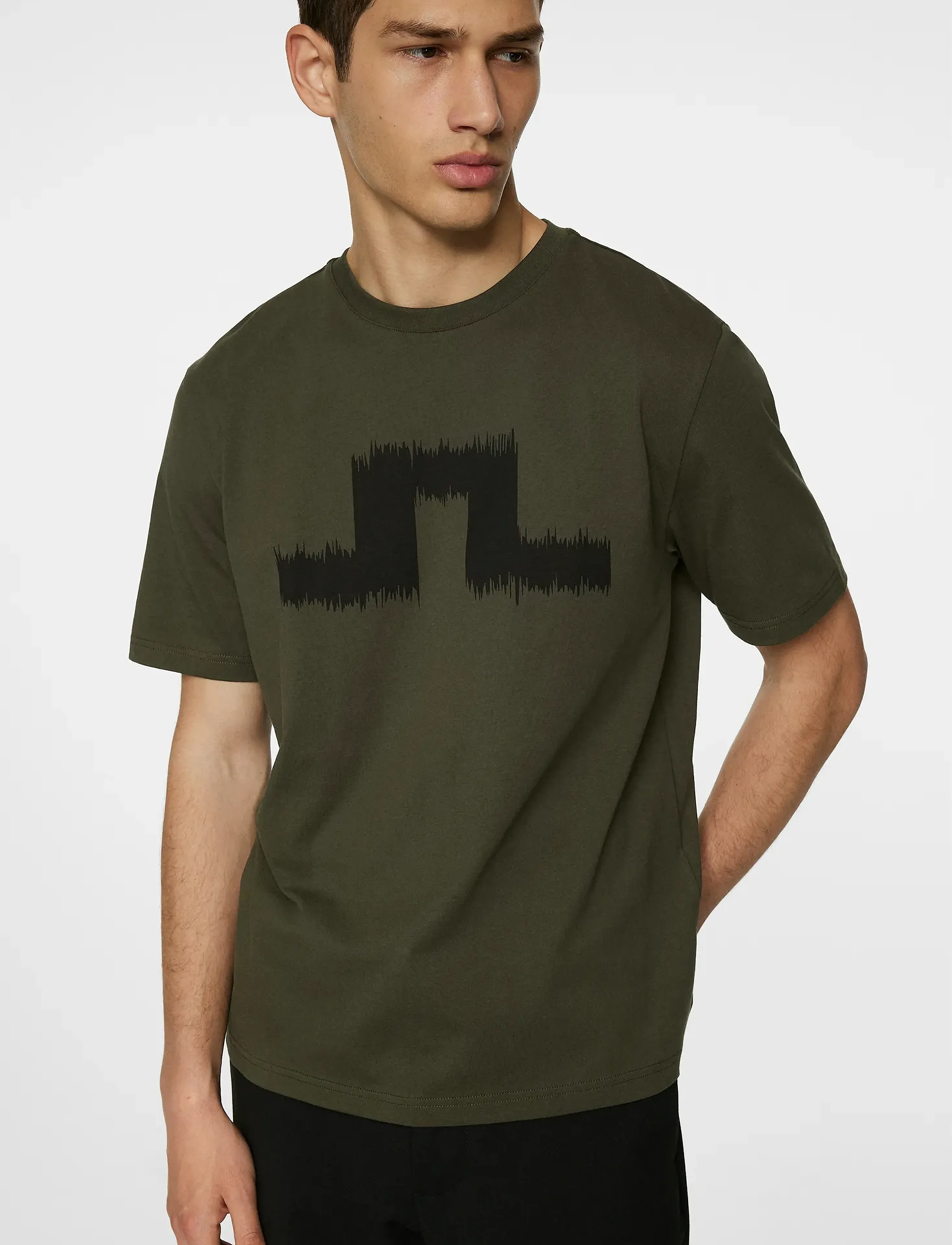 J. Lindeberg - Parcie Seasonal Tee - short-sleeved t-shirts - forest green - 5