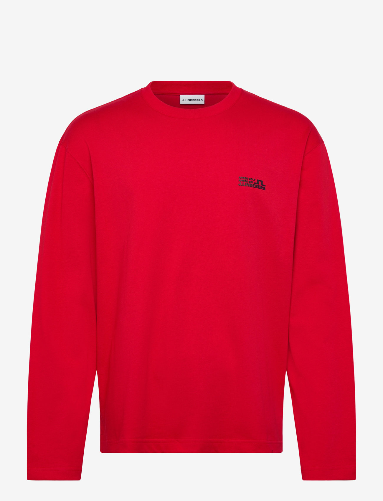 J. Lindeberg - Walsh LS Apres T-shirt - pikkade varrukatega t-särgid - barbados cherry - 1