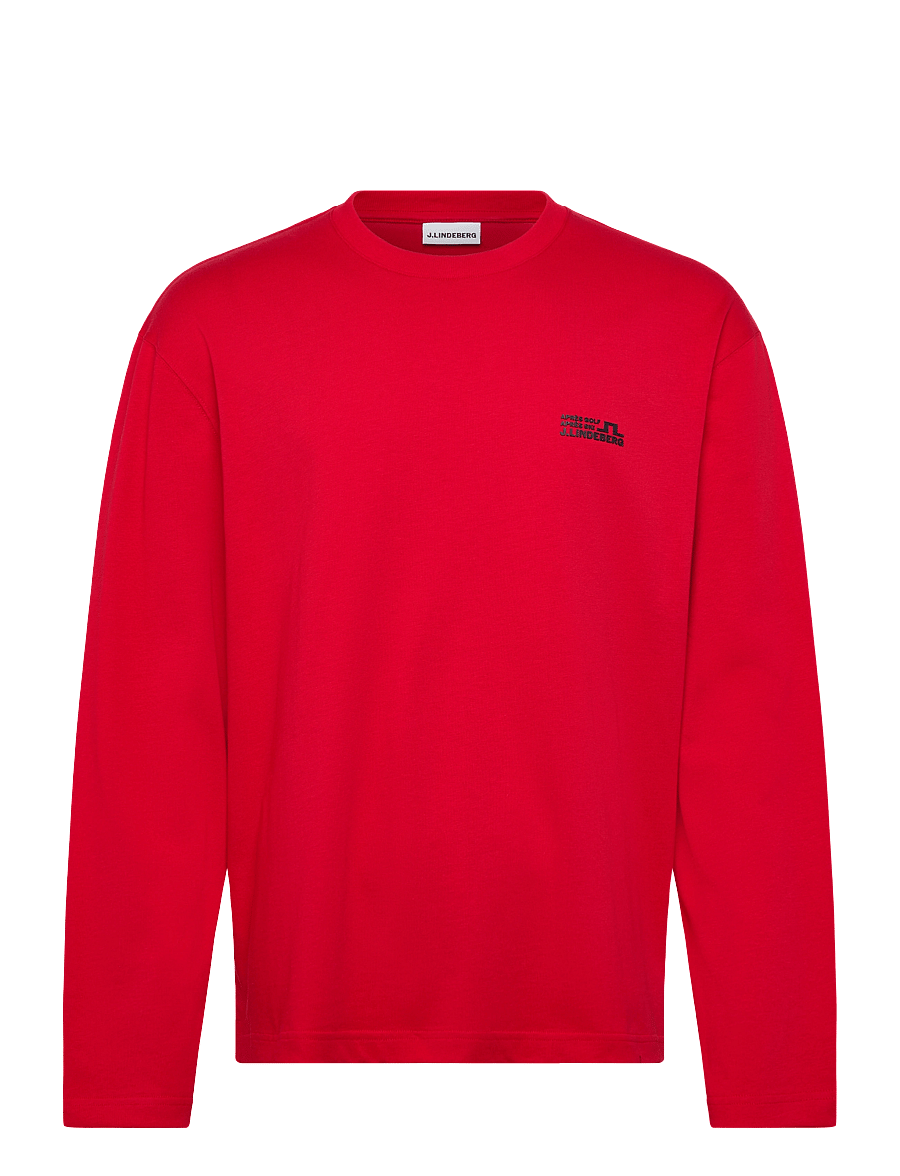 J. Lindeberg - Walsh LS Apres T-shirt - langärmelig - barbados cherry - 1