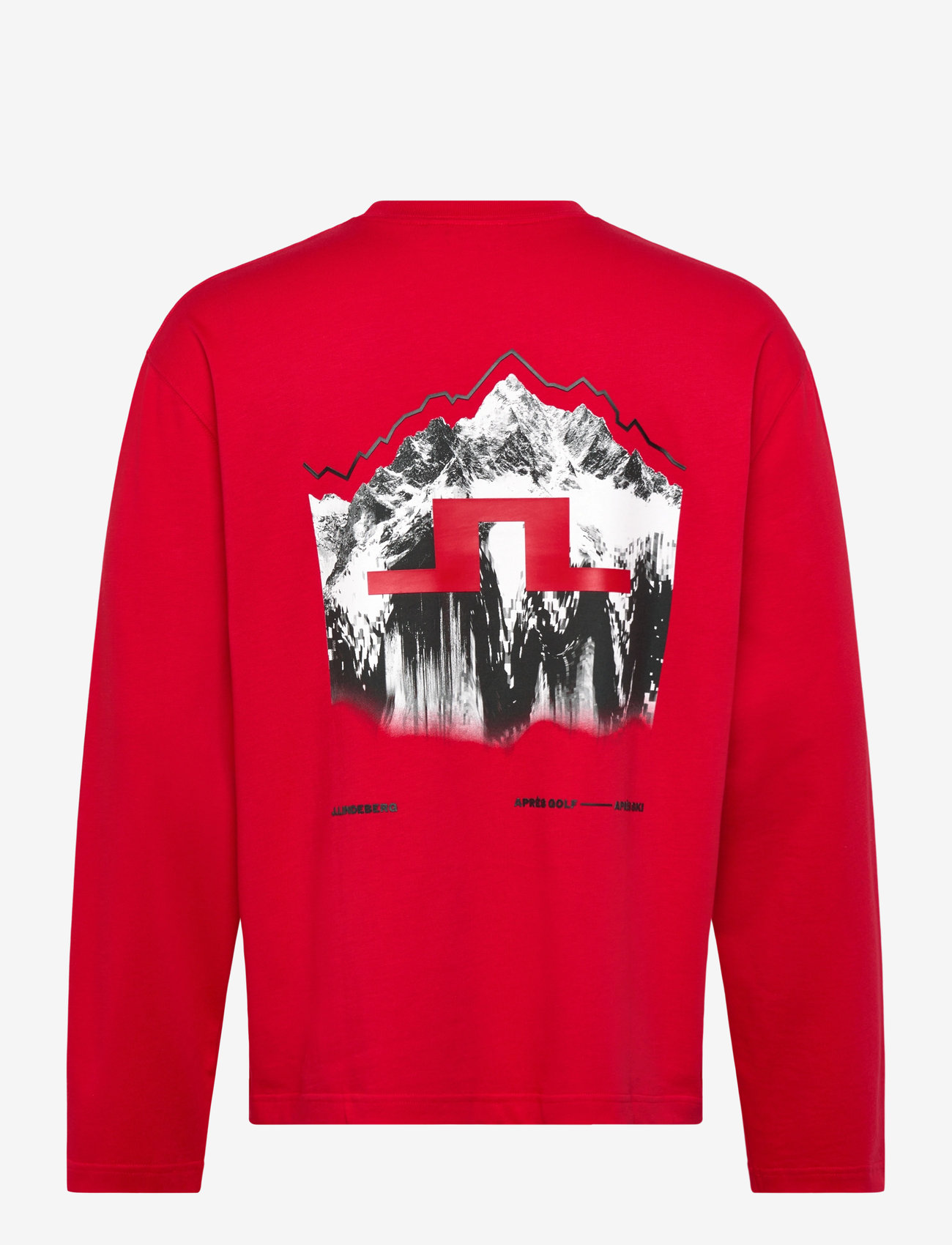 J. Lindeberg - Walsh LS Apres T-shirt - pikkade varrukatega t-särgid - barbados cherry - 2