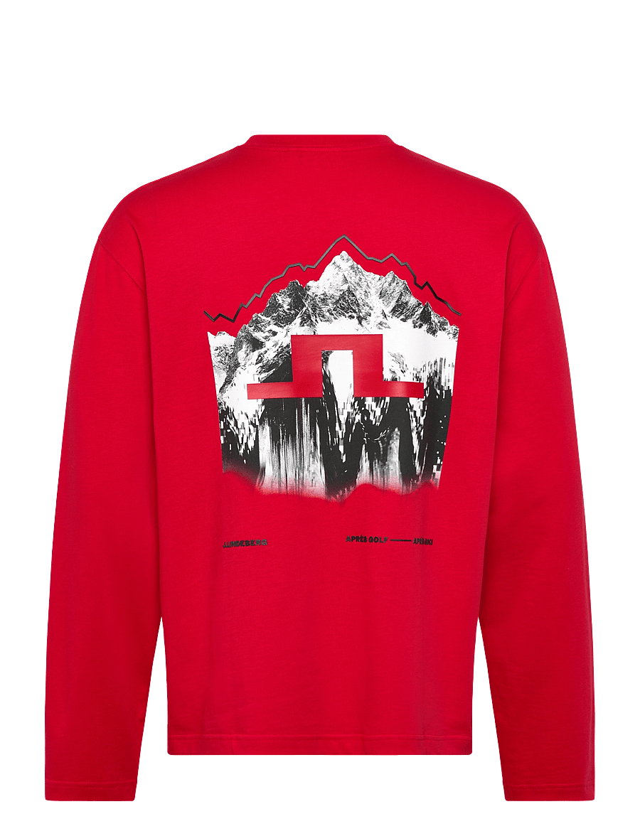 J. Lindeberg - Walsh LS Apres T-shirt - langärmelig - barbados cherry - 2