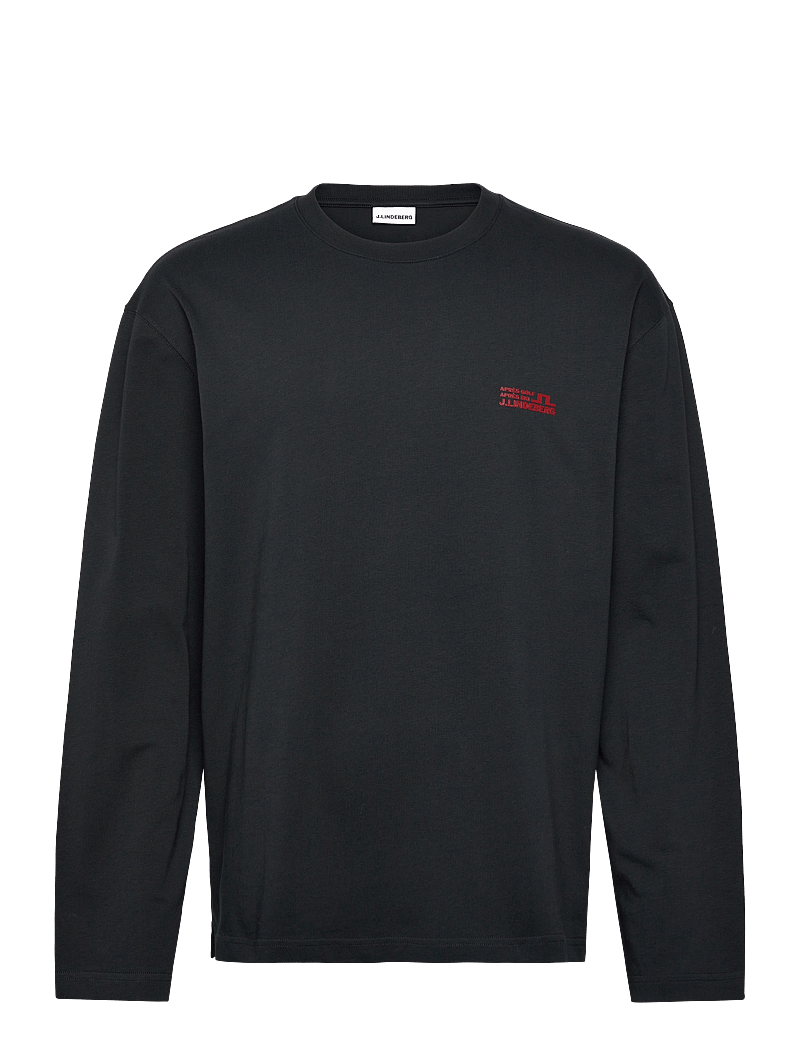 J. Lindeberg - Walsh LS Apres T-shirt - pikkade varrukatega t-särgid - black - 1