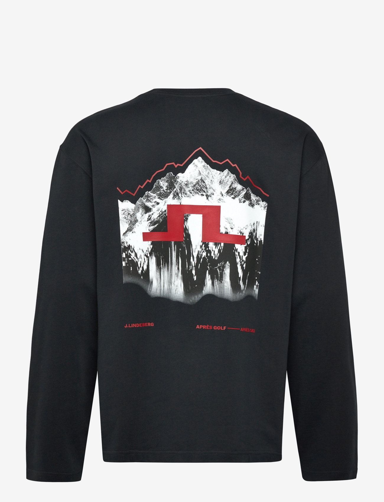J. Lindeberg - Walsh LS Apres T-shirt - långärmade t-shirts - black - 2