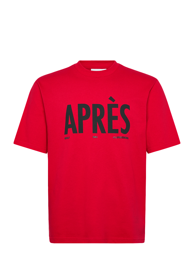 J. Lindeberg - Hale Seasonal Logo T-shirt - lühikeste varrukatega t-särgid - barbados cherry - 1