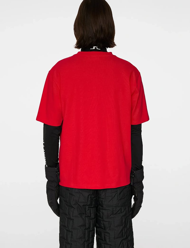 J. Lindeberg - Hale Seasonal Logo T-shirt - lühikeste varrukatega t-särgid - barbados cherry - 3