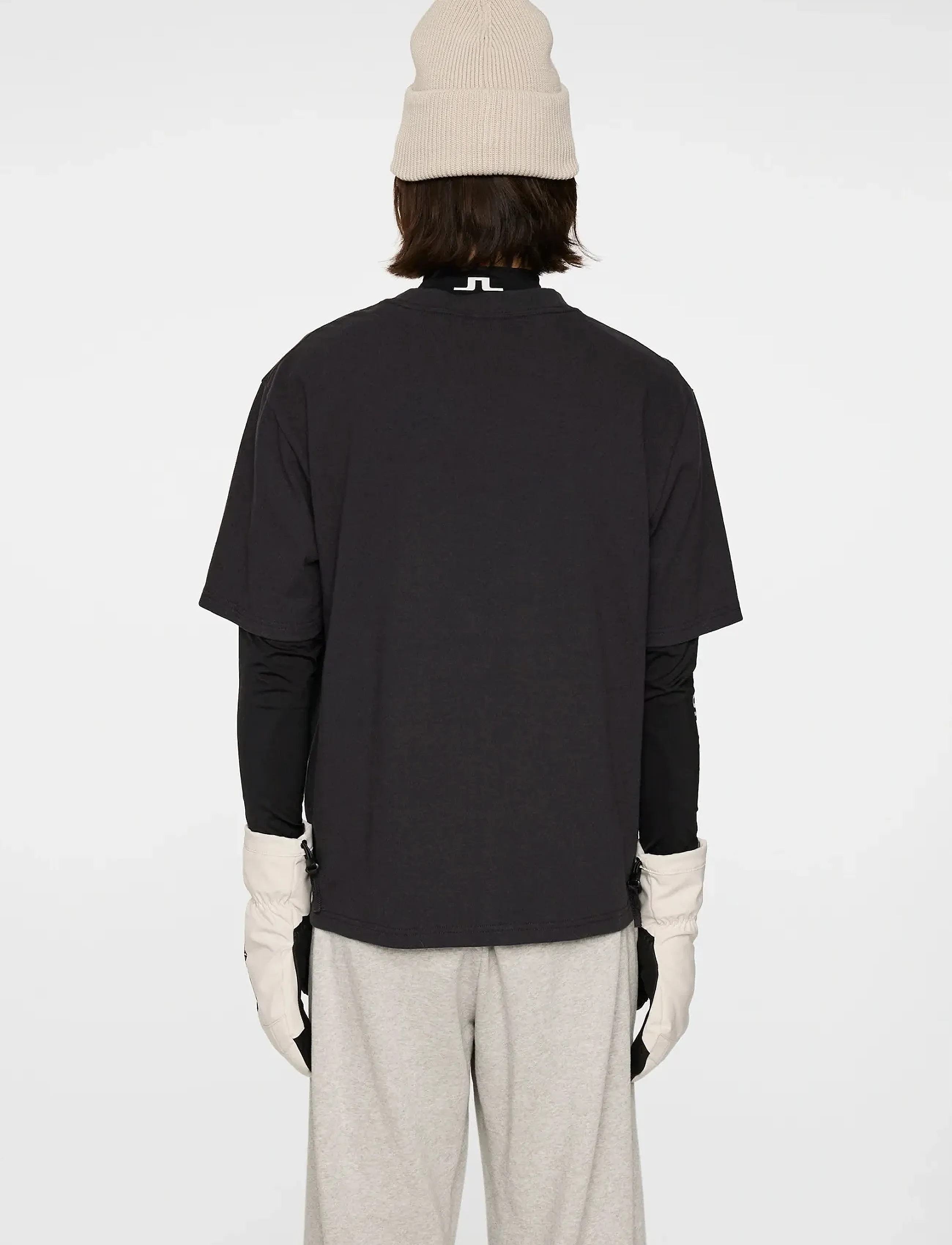 J. Lindeberg - Hale Seasonal Logo T-shirt - kortærmede t-shirts - black - 3