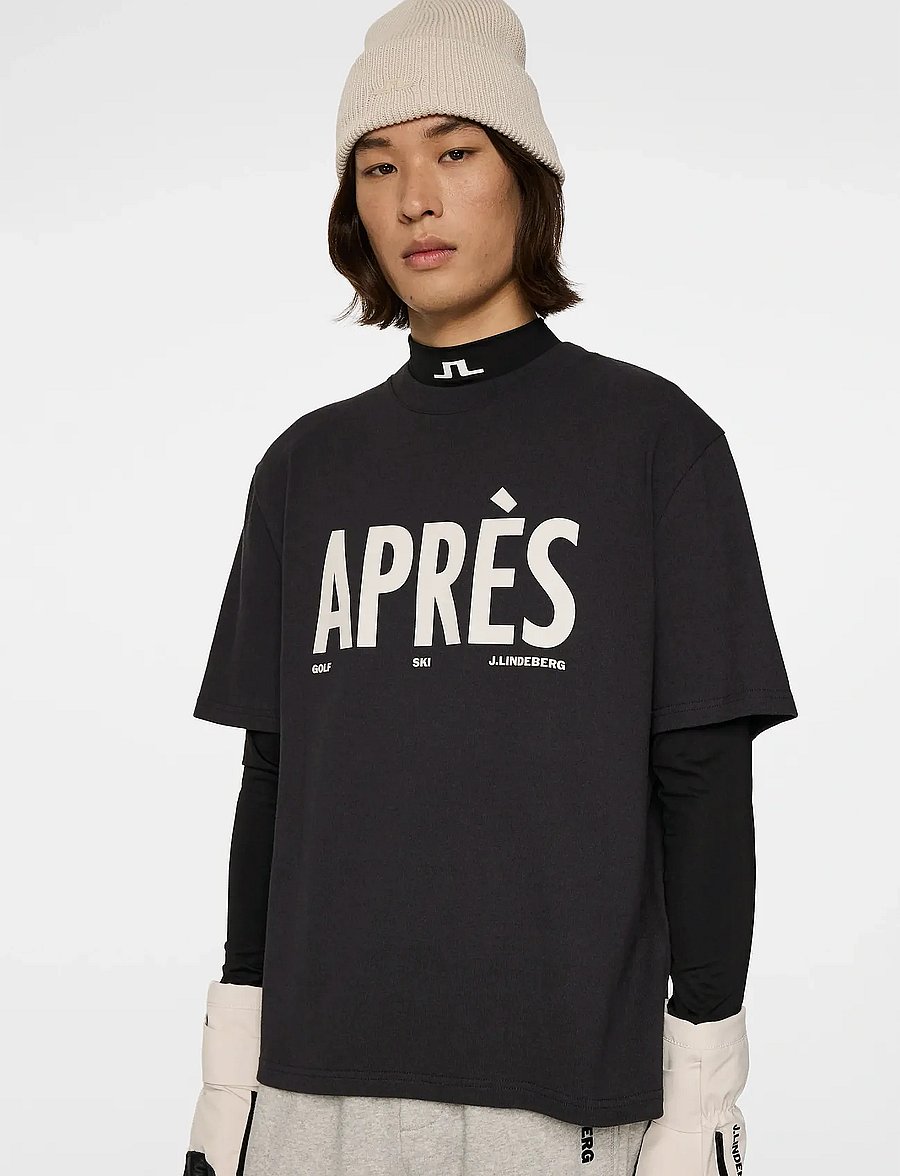 J. Lindeberg - Hale Seasonal Logo T-shirt - kortærmede t-shirts - black - 5