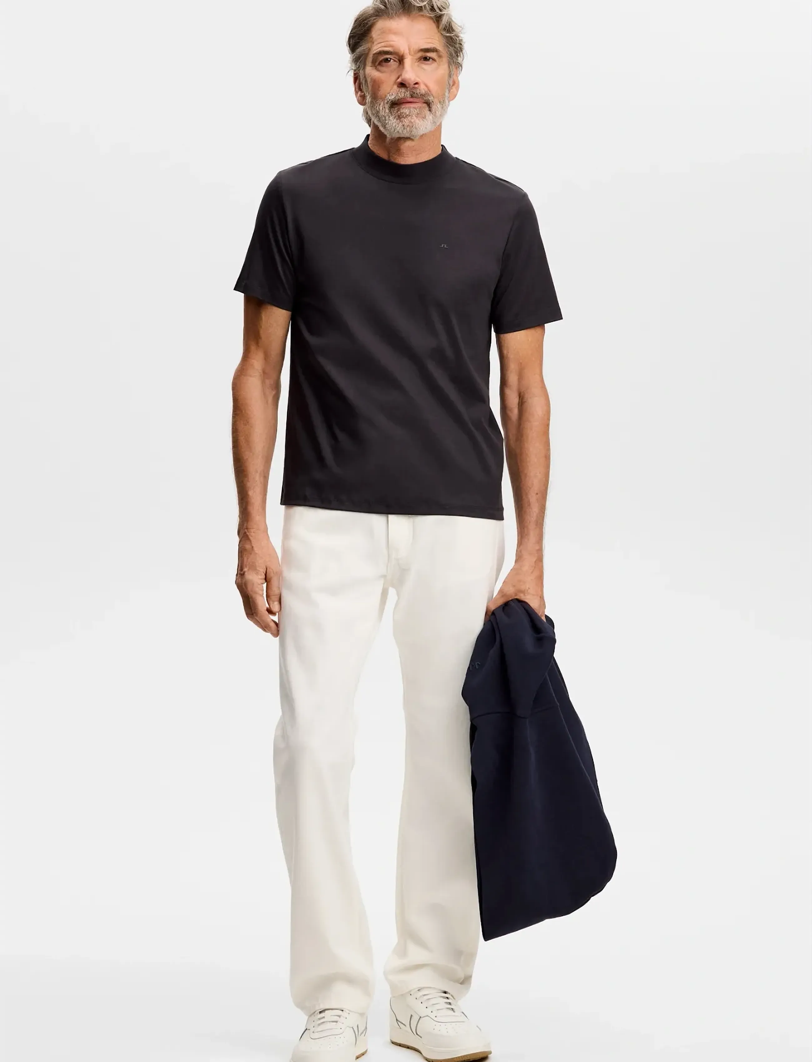 J. Lindeberg - Ace Mock Neck T-Shirt - lyhythihaiset - black - 3