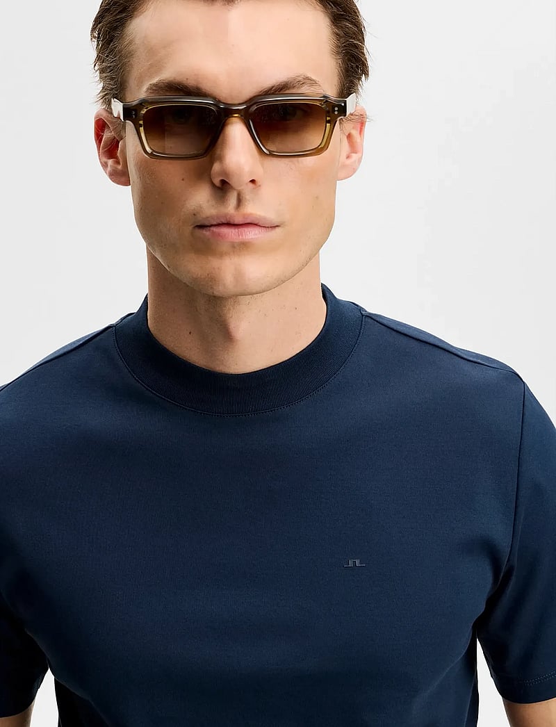 J. Lindeberg - Ace Mock Neck T-Shirt - kurzärmelig - jl navy - 4