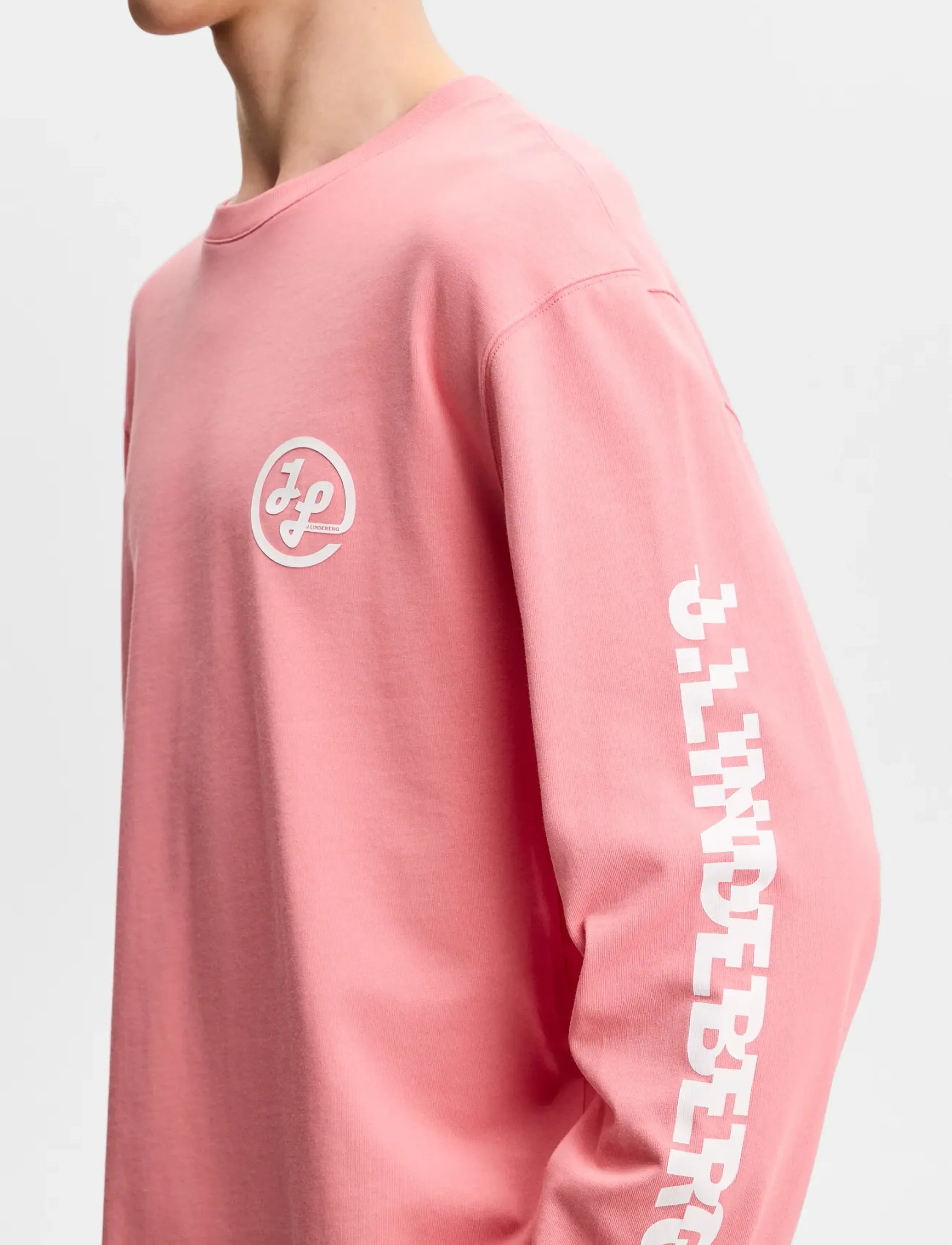 J. Lindeberg - Walsh LS Print T-shirt - langärmelig - flamingo plume - 5