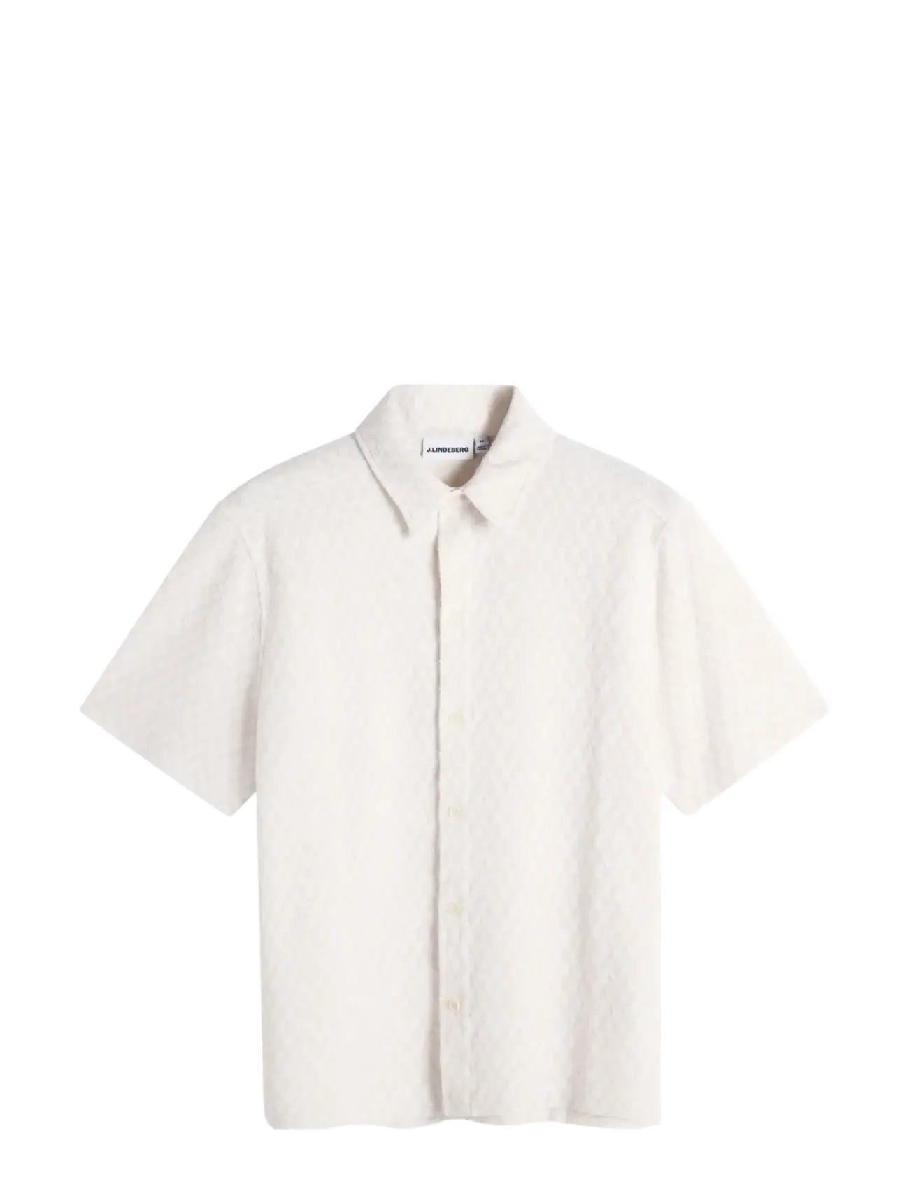 J. Lindeberg Torpa Jacquard Shirt - J.Lindeberg - MOONBEAM / cream