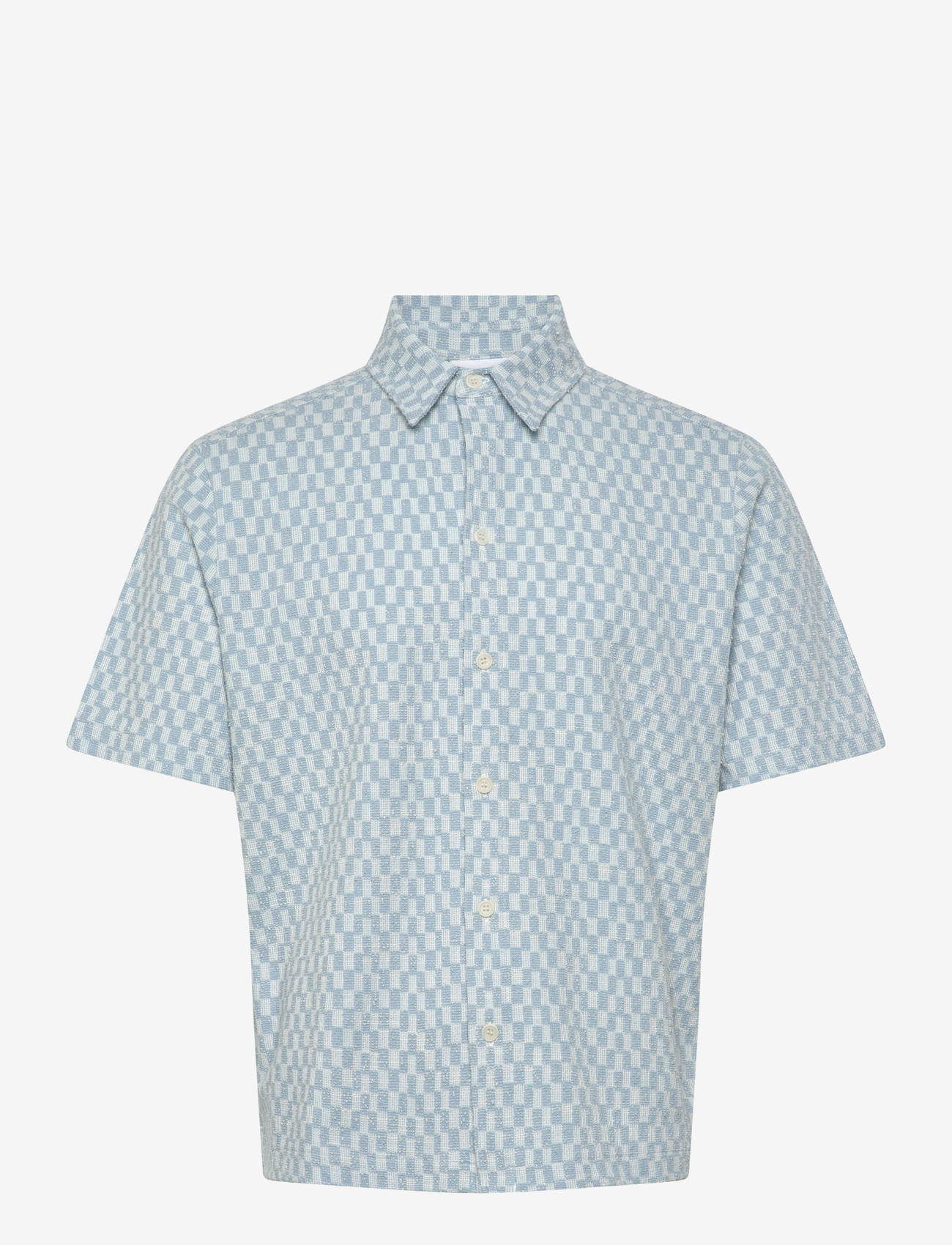J. Lindeberg - Torpa Jacquard Shirt - basic skjortor - sky light - 1