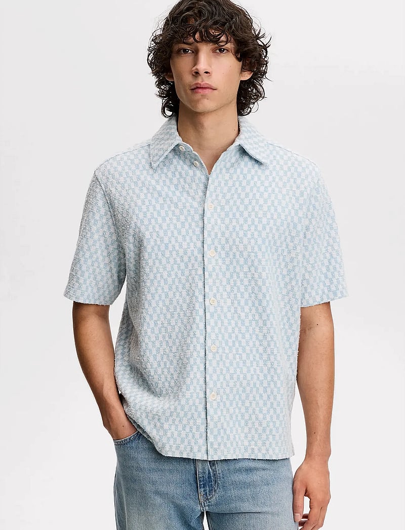 J. Lindeberg - Torpa Jacquard Shirt - basic-hemden - sky light - 0