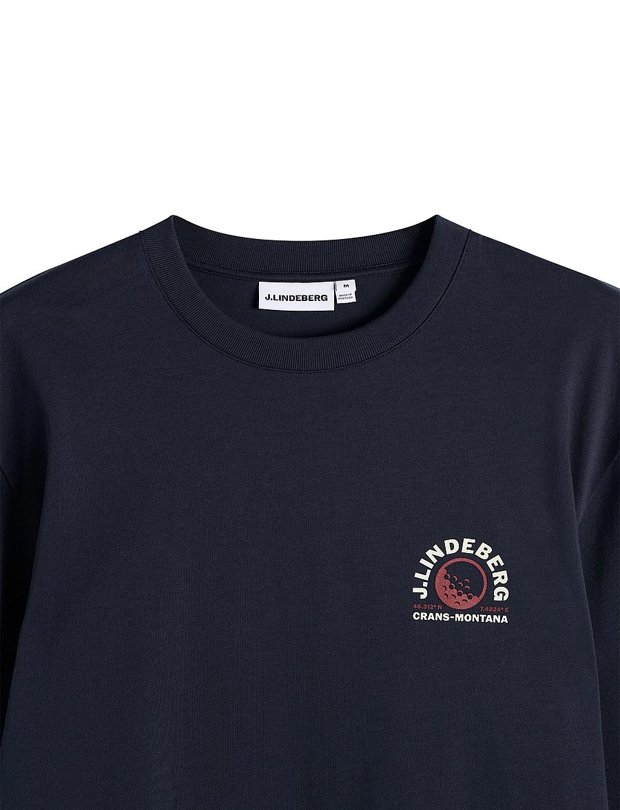 J. Lindeberg - Walsh LS Print T-shirt - pikkade varrukatega t-särgid - jl navy - 2