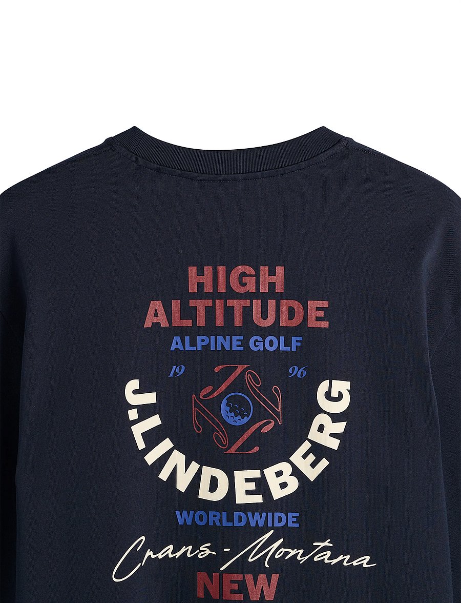 J. Lindeberg - Walsh LS Print T-shirt - pikkade varrukatega t-särgid - jl navy - 3