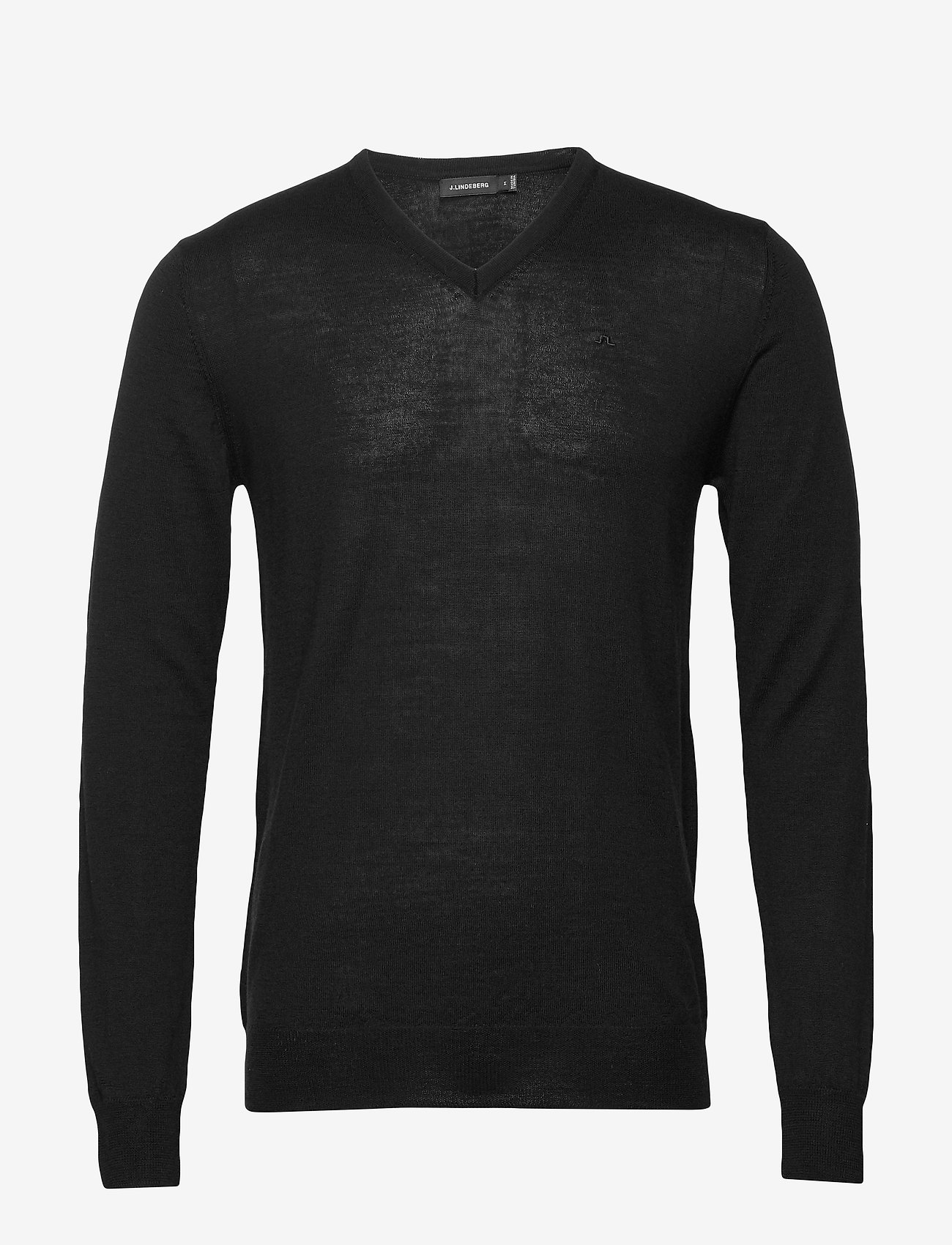 J. Lindeberg - Newman V-neck-Perfect Merino - black - 0