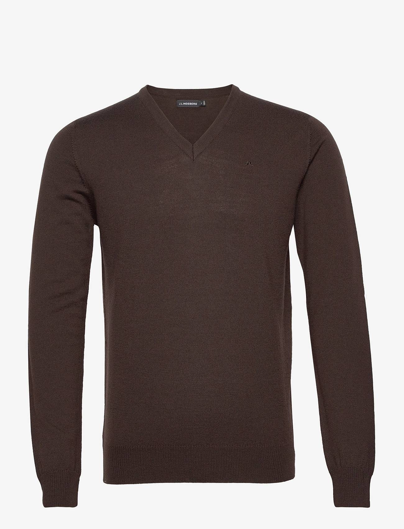 J. Lindeberg - Lymann Merino V-Neck Sweater - dark brown - 0