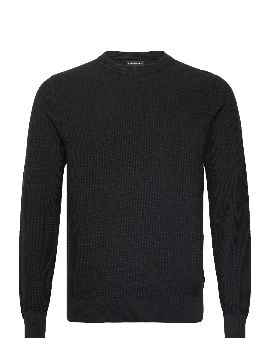 J. Lindeberg - M Cotton Structure Sweater - sweatshirts - black - 1