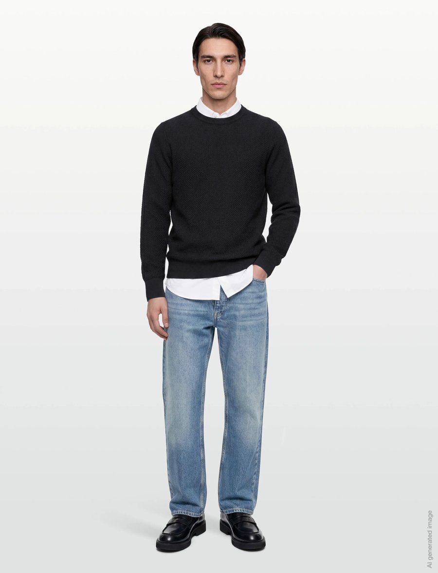 J. Lindeberg - M Cotton Structure Sweater - sweatshirts - black - 0