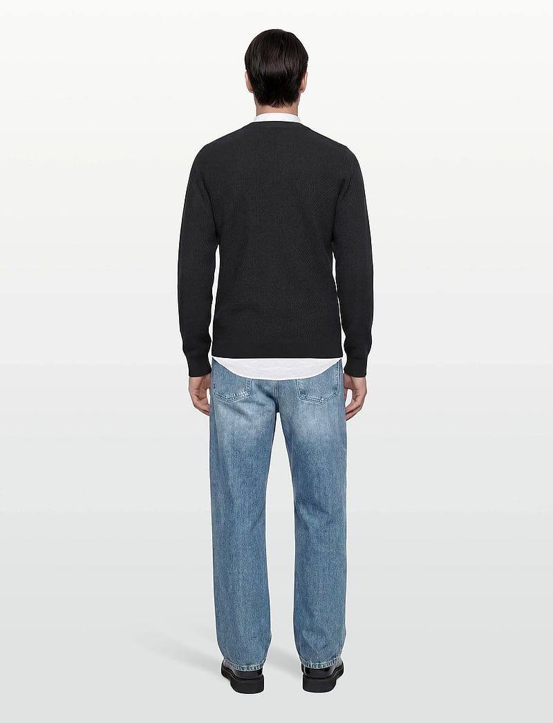 J. Lindeberg - M Cotton Structure Sweater - sweatshirts - black - 4