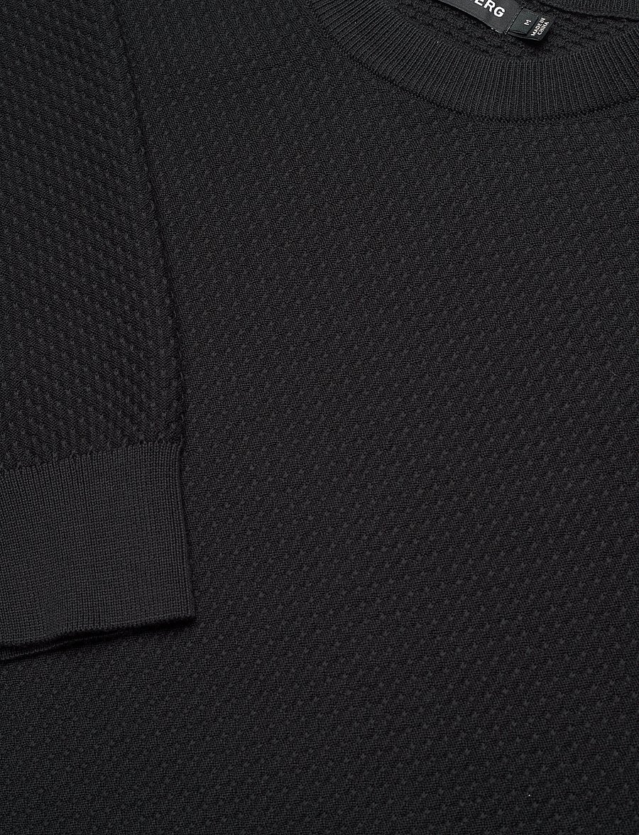 J. Lindeberg - M Cotton Structure Sweater - sweatshirts - black - 5
