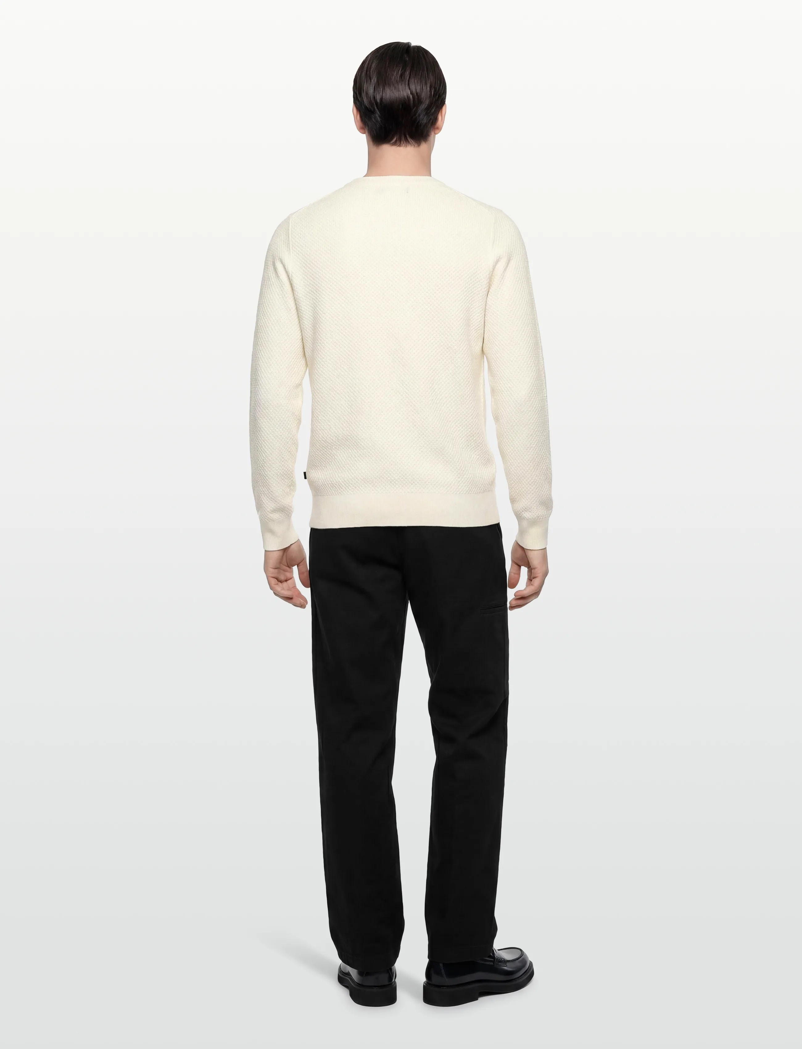 J. Lindeberg M Cotton Structure Sweater stickade tröjor herr – bild 3