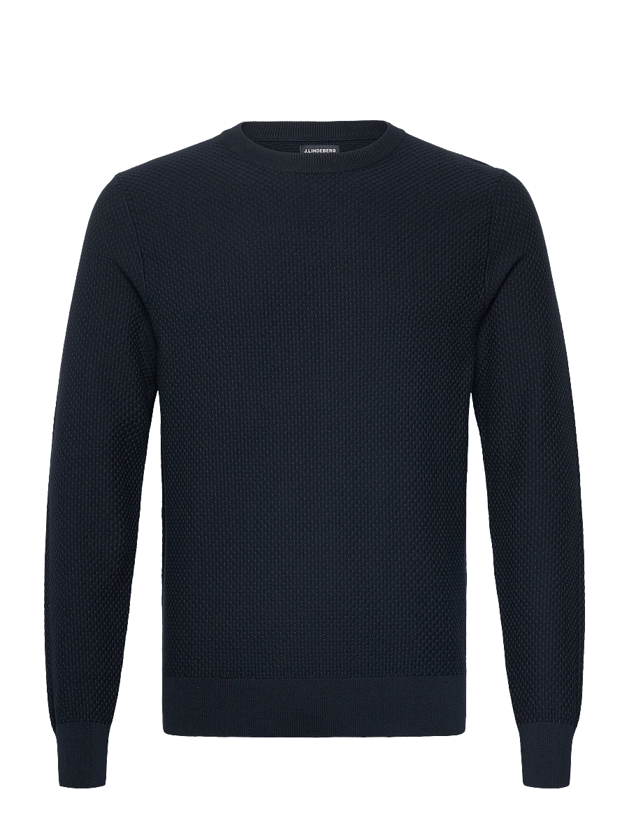 J. Lindeberg - M Cotton Structure Sweater - sweatshirts - jl navy - 1