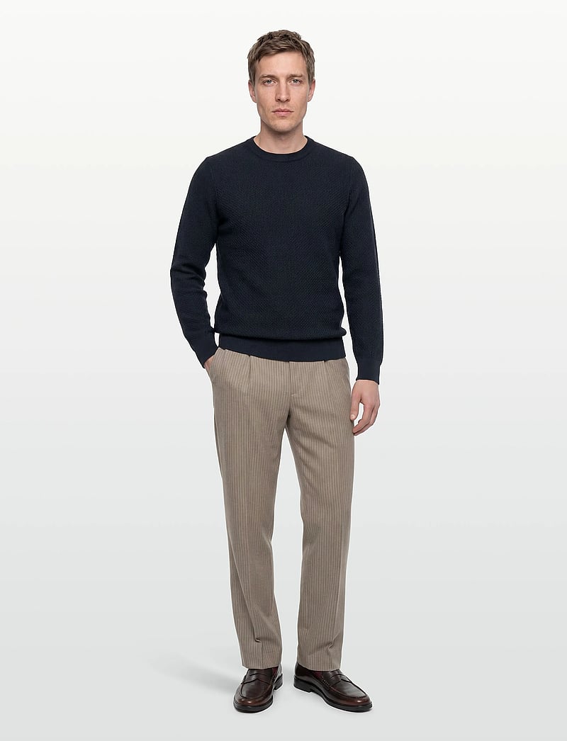 J. Lindeberg - M Cotton Structure Sweater - sweatshirts - jl navy - 0