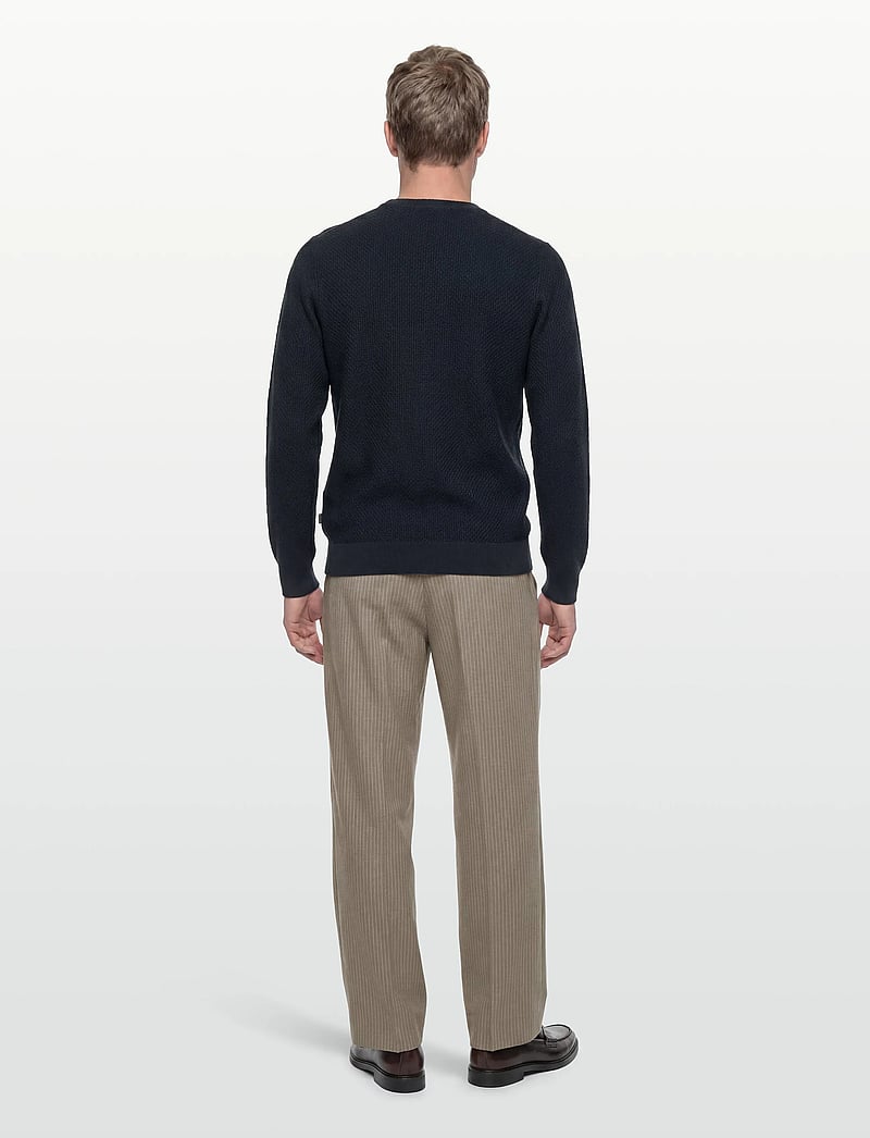 J. Lindeberg - M Cotton Structure Sweater - sweatshirts - jl navy - 4