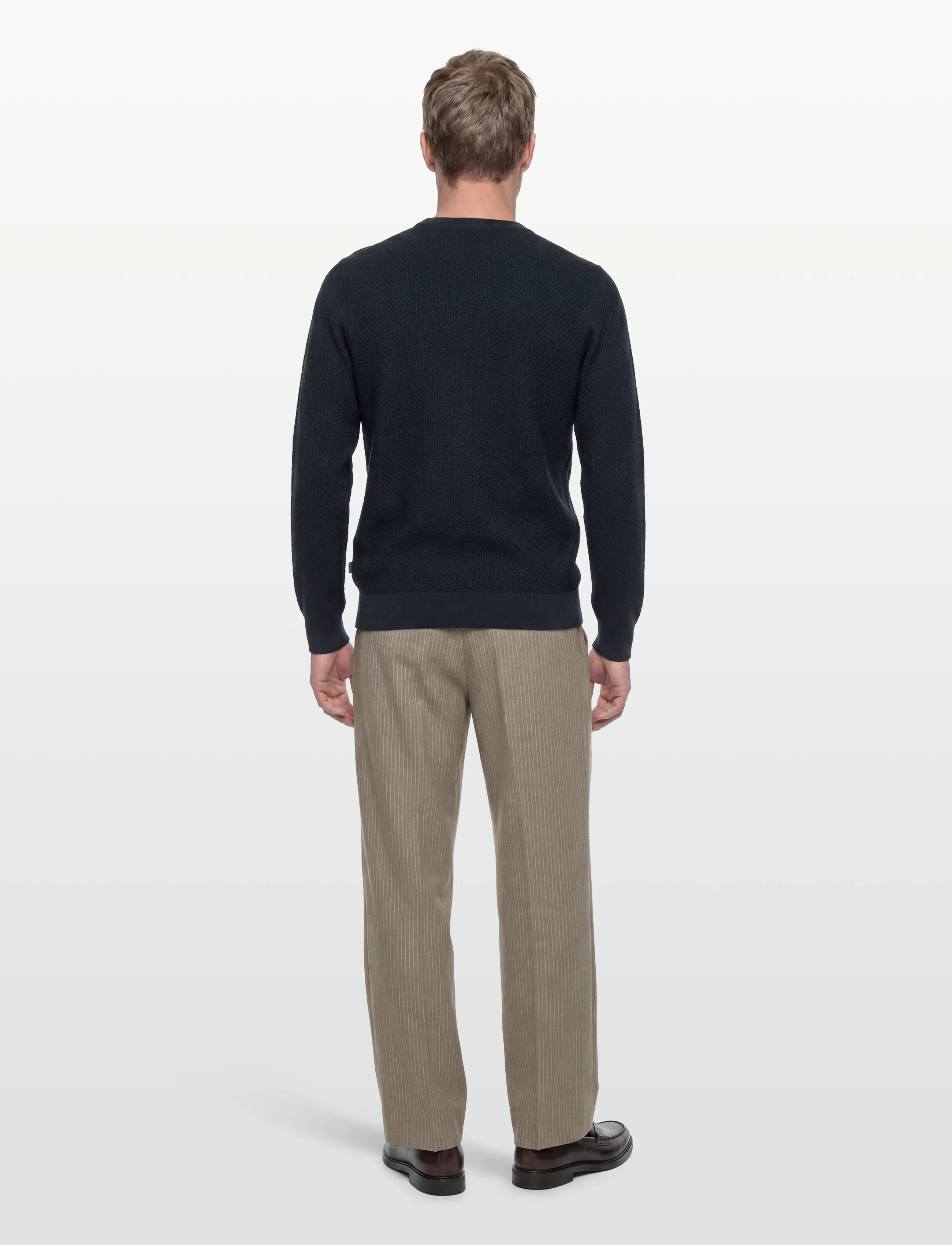 J. Lindeberg - M Cotton Structure Sweater - sweatshirts - jl navy - 4