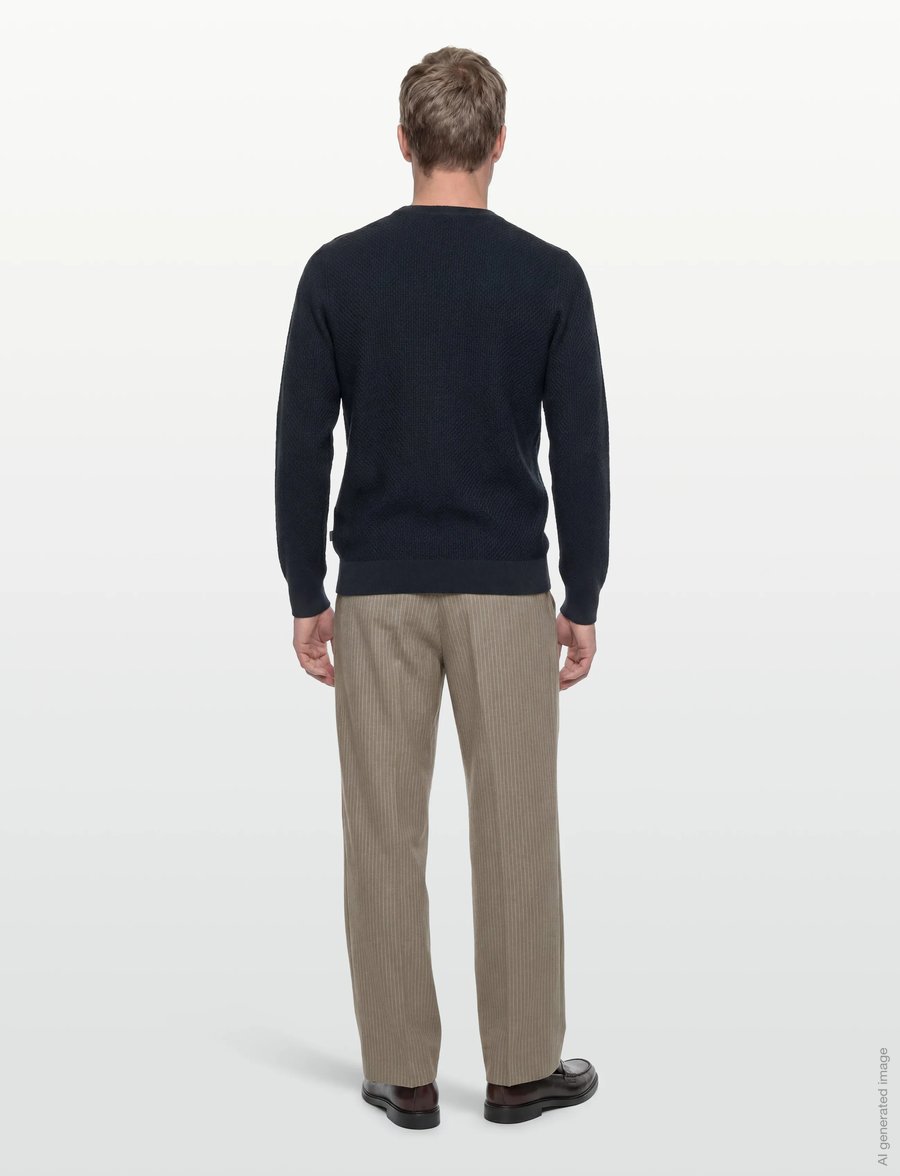 J. Lindeberg - M Cotton Structure Sweater - sweatshirts - jl navy - 4
