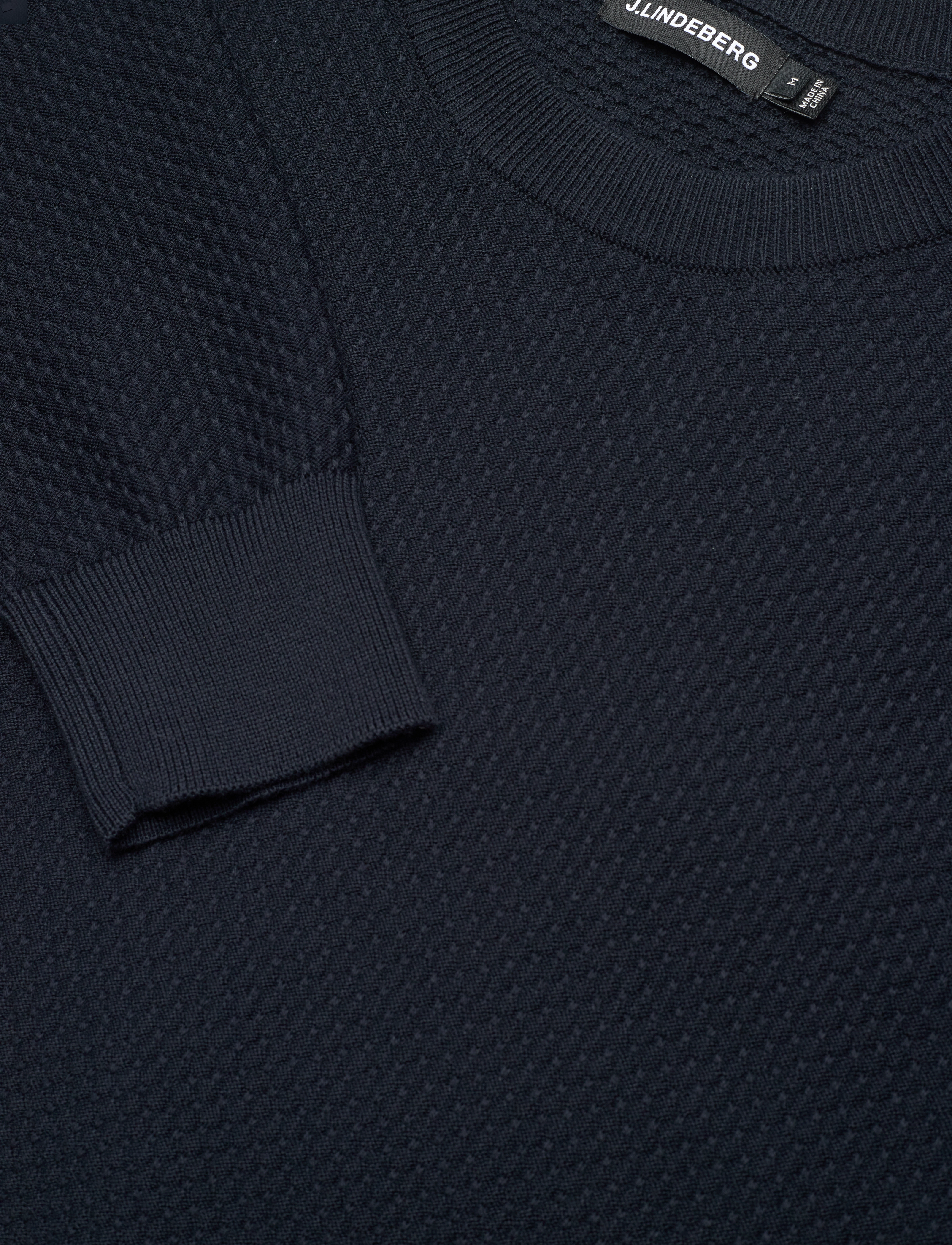 J. Lindeberg - M Cotton Structure Sweater - sweatshirts - jl navy - 5