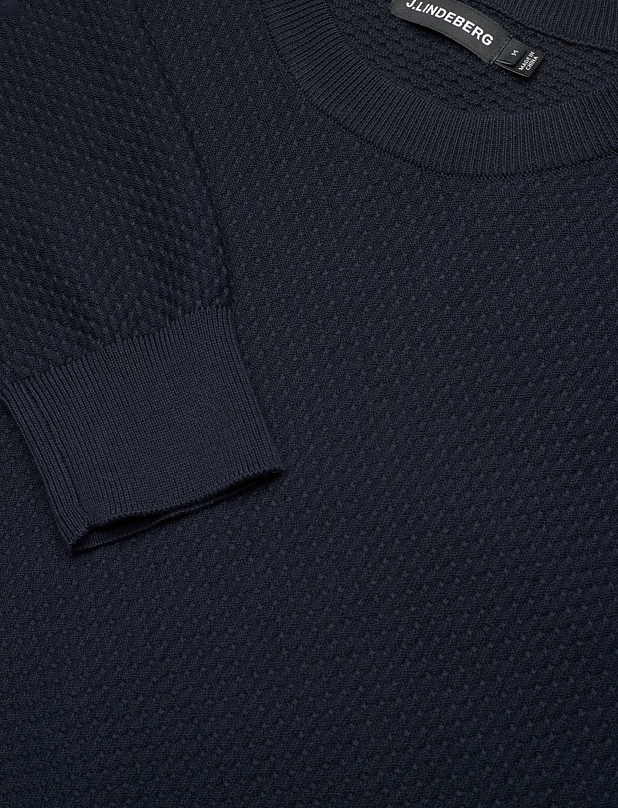 J. Lindeberg - M Cotton Structure Sweater - sweatshirts - jl navy - 5