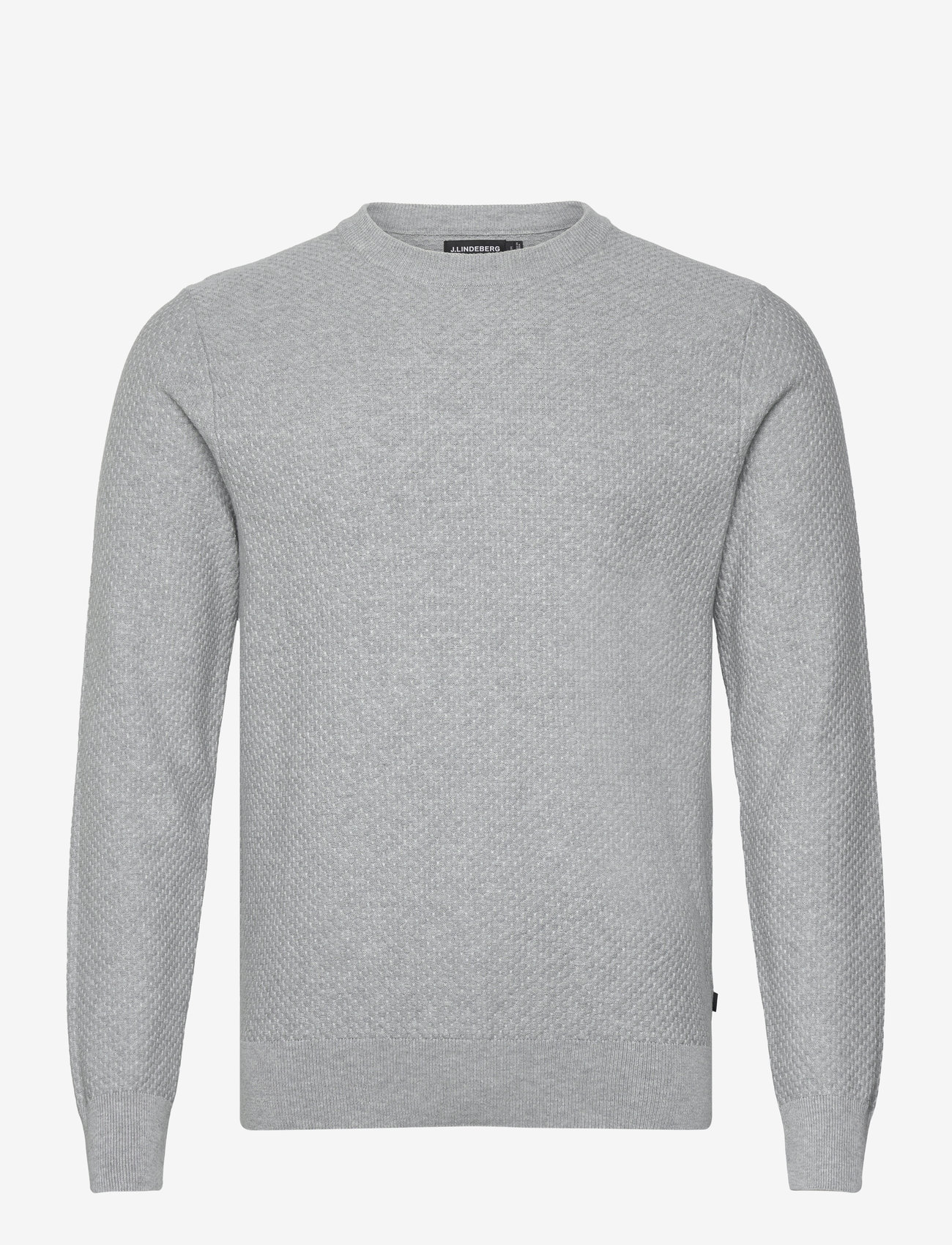 J. Lindeberg - M Cotton Structure Sweater - shoppa efter tillfälle - lt grey melange - 0