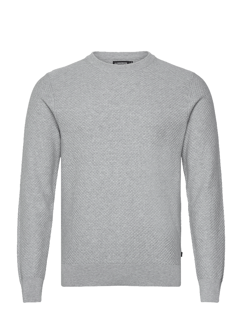 J. Lindeberg - M Cotton Structure Sweater - shoppa efter tillfälle - lt grey melange - 0