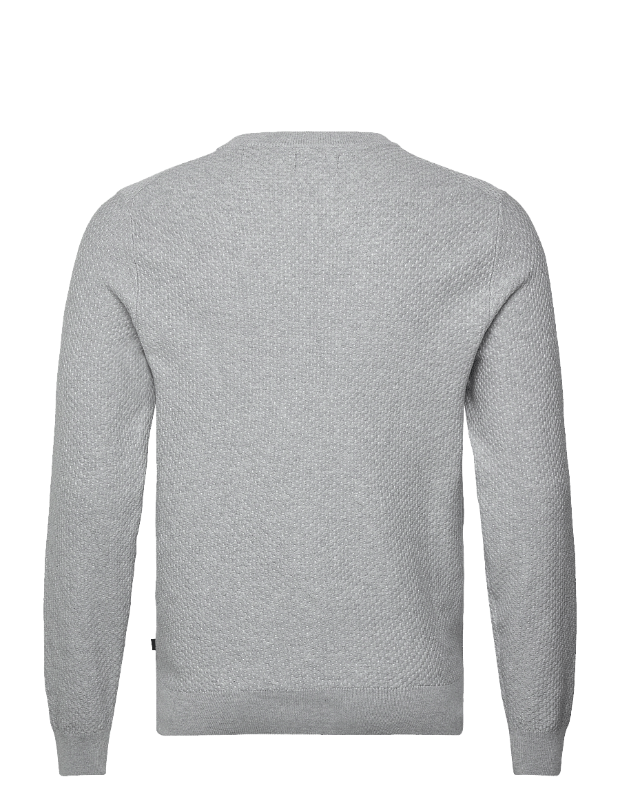J. Lindeberg - M Cotton Structure Sweater - collegepaidat - lt grey melange - 2