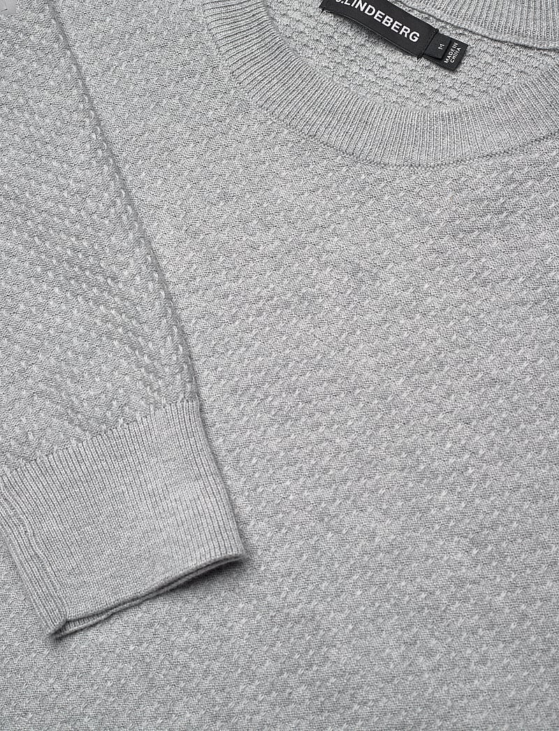 J. Lindeberg - M Cotton Structure Sweater - sweatshirts - lt grey melange - 5