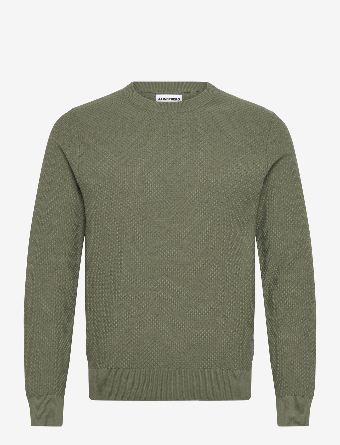J. Lindeberg - M Cotton Structure Sweater - sweatshirts - olivine - 1