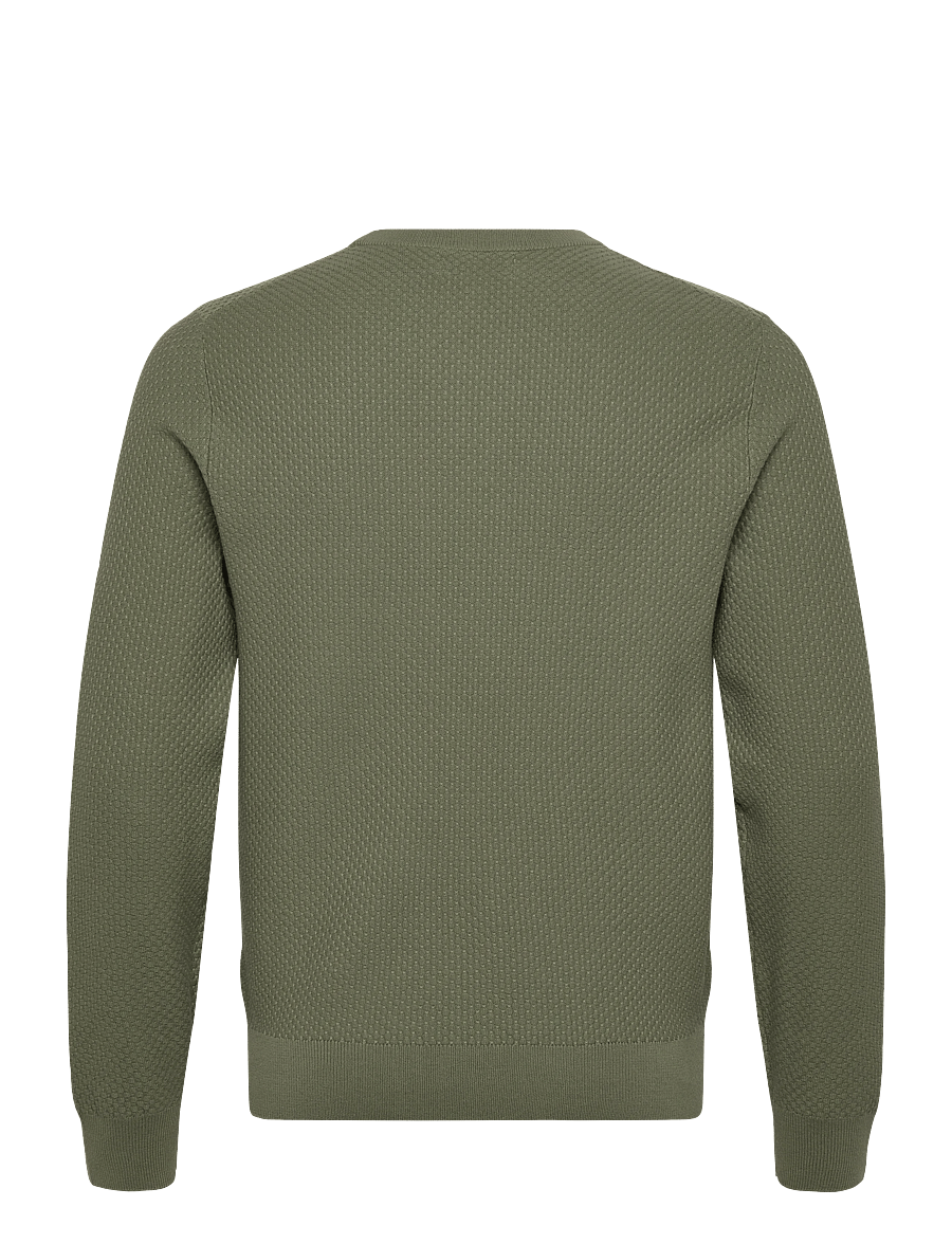 J. Lindeberg - M Cotton Structure Sweater - sweatshirts - olivine - 2