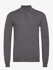 J. Lindeberg - Noel Light Merino Polo Shirt - nordischer stil - dark grey melange - 1