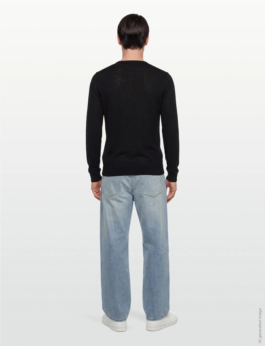 J. Lindeberg - M Merino Blend C-Neck Sweater - rundhals - black - 4