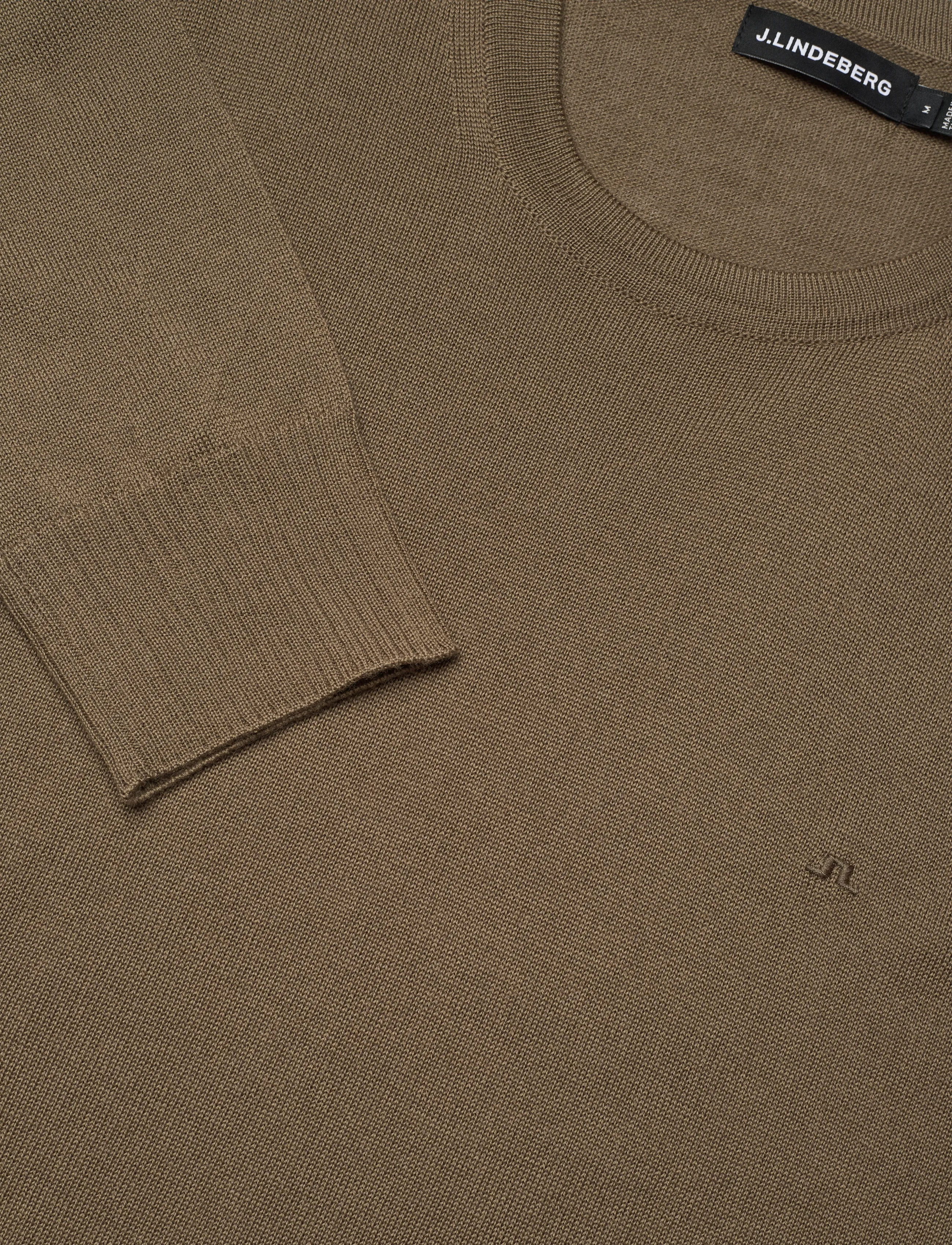 J. Lindeberg - M Merino Blend C-Neck Sweater - ronde hals - capers - 2