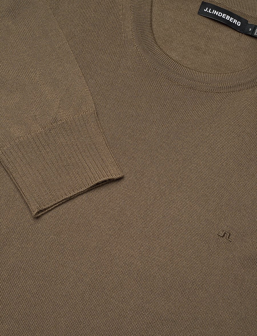 J. Lindeberg - M Merino Blend C-Neck Sweater - ronde hals - capers - 2