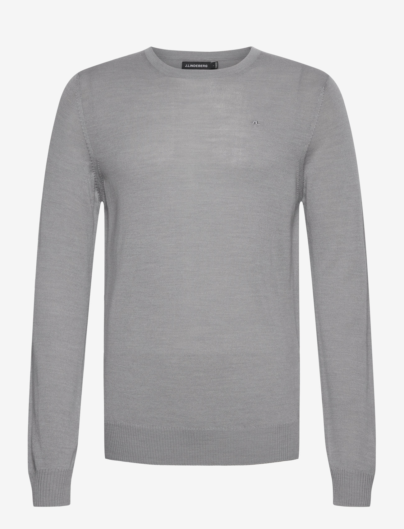 J. Lindeberg - M Merino Blend C-Neck Sweater - round necks - grey melange - 0