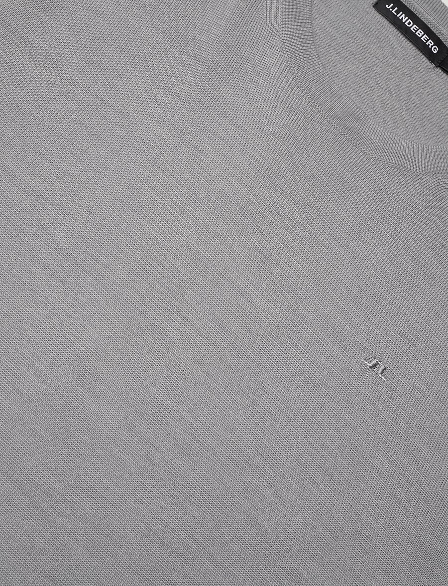 J. Lindeberg - M Merino Blend C-Neck Sweater - rundhals - grey melange - 2