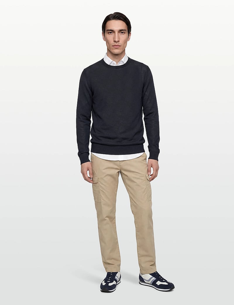 J. Lindeberg - M Merino Blend C-Neck Sweater - rund hals - navy - 0