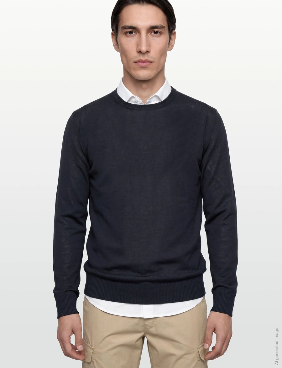 J. Lindeberg - M Merino Blend C-Neck Sweater - rundhals - navy - 3
