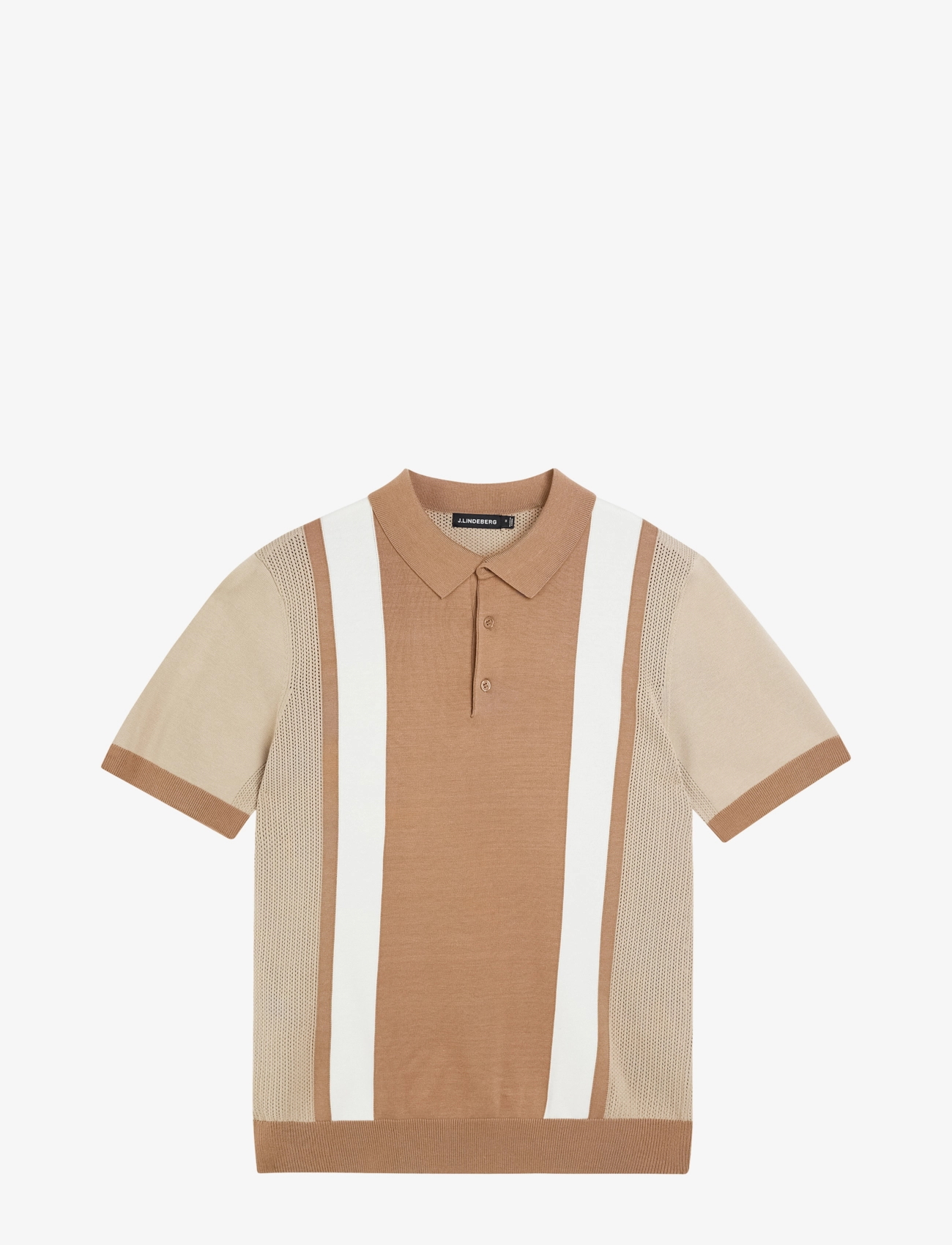 J. Lindeberg - Rey Striped Polo - tiger brown - 0
