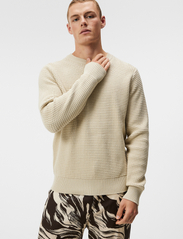 J. Lindeberg - Oliver Structure Sweater - megztiniai su apvalios formos apykakle - oyster gray - 1